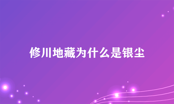 修川地藏为什么是银尘