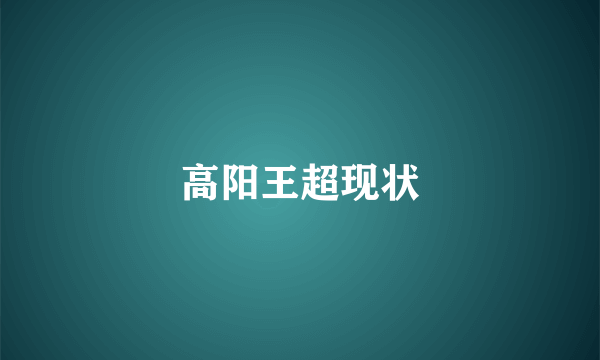 高阳王超现状