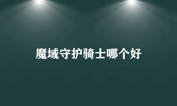 魔域守护骑士哪个好