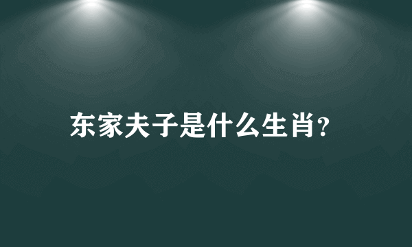 东家夫子是什么生肖？