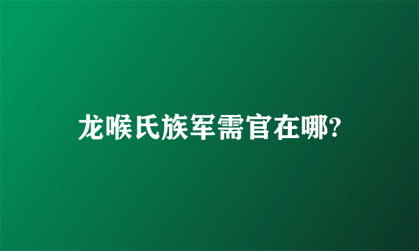 龙喉氏族军需官在哪?
