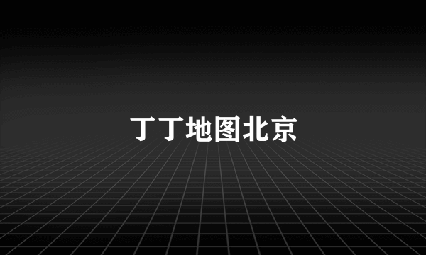 丁丁地图北京