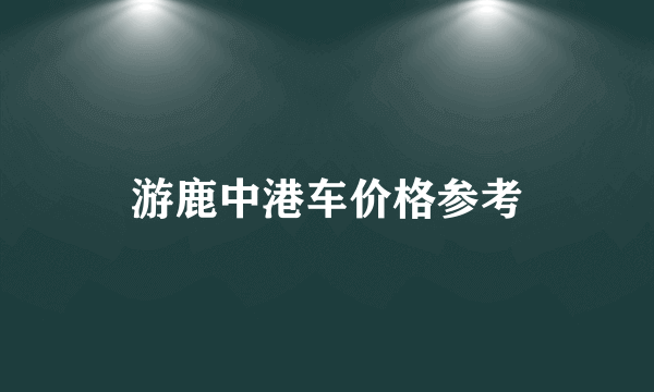 游鹿中港车价格参考