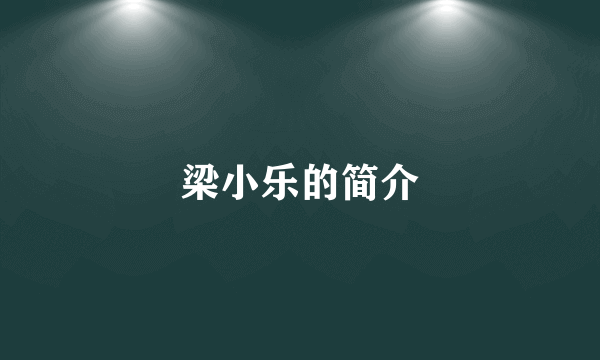 梁小乐的简介
