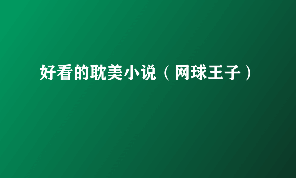 好看的耽美小说（网球王子）