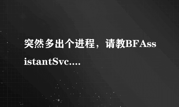 突然多出个进程，请教BFAssistantSvc.exe这是什么进程？