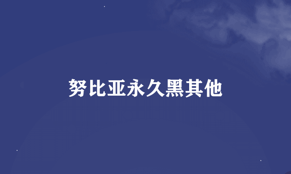 努比亚永久黑其他