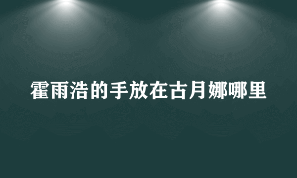 霍雨浩的手放在古月娜哪里