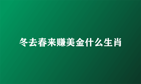 冬去春来赚美金什么生肖