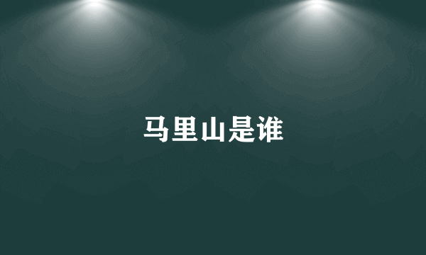 马里山是谁