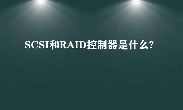 SCSI和RAID控制器是什么?