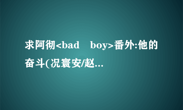 求阿彻<bad boy>番外:他的奋斗(况寰安/赵永夜),恶男(焦珩/纪攸茗)还有温柔(林柏薰/张喆羽).