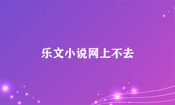 乐文小说网上不去