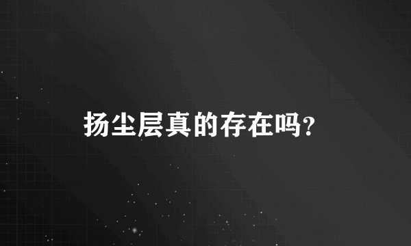 扬尘层真的存在吗？