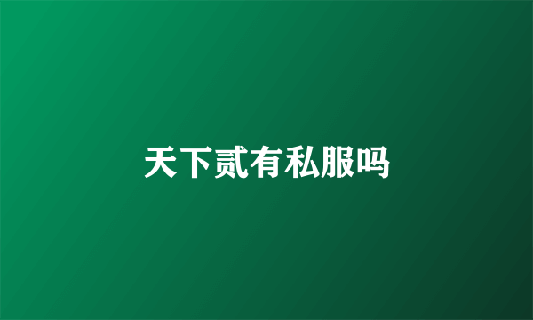 天下贰有私服吗