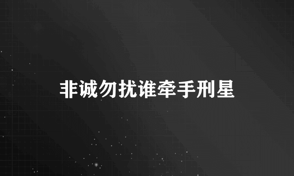 非诚勿扰谁牵手刑星