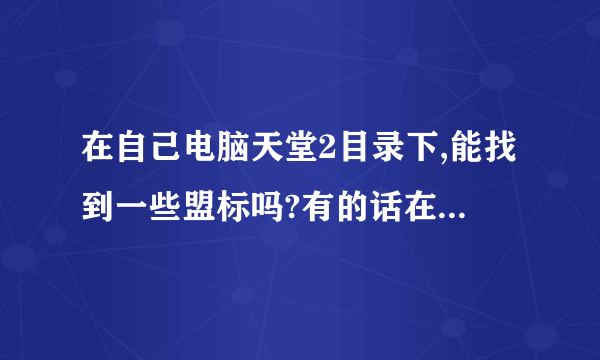 在自己电脑天堂2目录下,能找到一些盟标吗?有的话在哪文件夹里?R