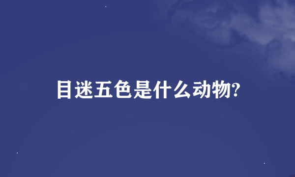 目迷五色是什么动物?