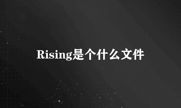 Rising是个什么文件
