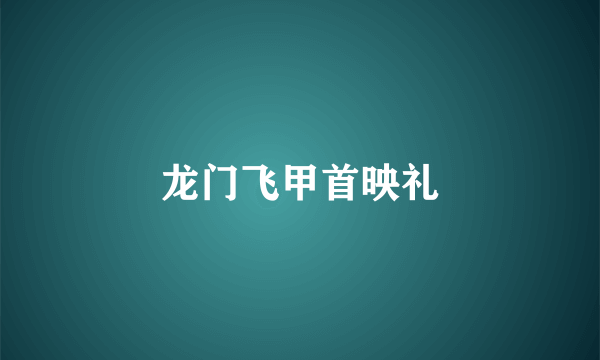 龙门飞甲首映礼