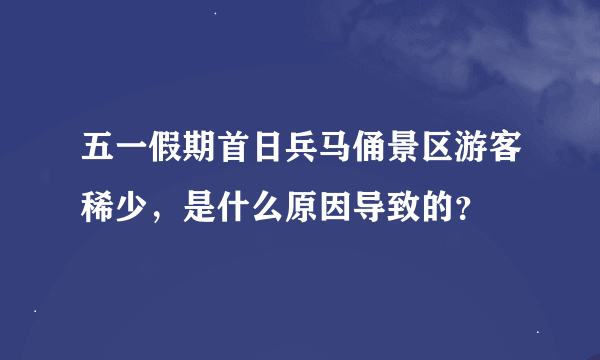 五一假期首日兵马俑景区游客稀少，是什么原因导致的？