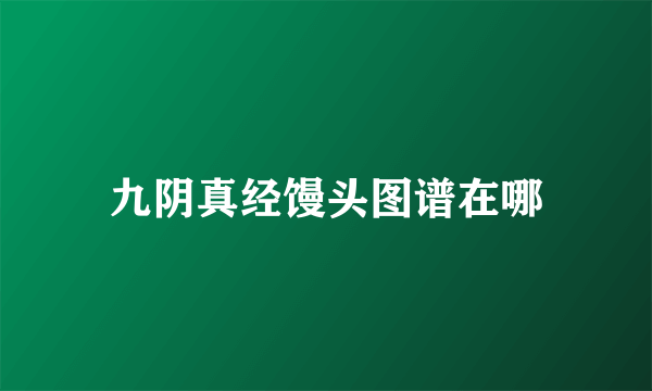 九阴真经馒头图谱在哪