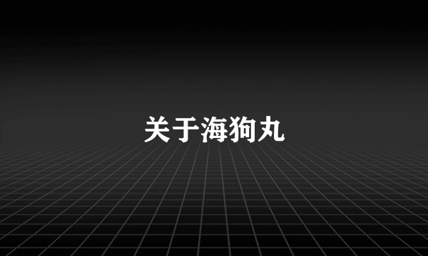 关于海狗丸