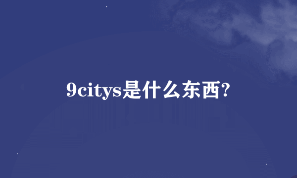 9citys是什么东西?