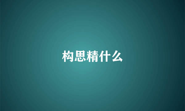构思精什么