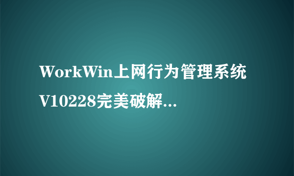 WorkWin上网行为管理系统V10228完美破解版WorkWin上网行为管理系统V10228完美破解版功能简介