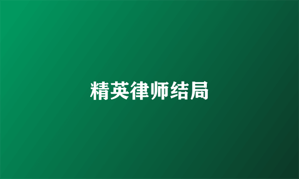 精英律师结局