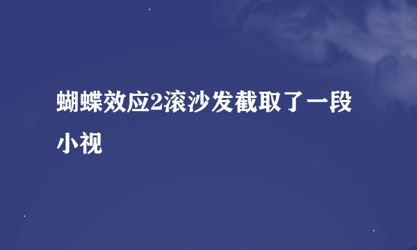 蝴蝶效应2滚沙发截取了一段小视