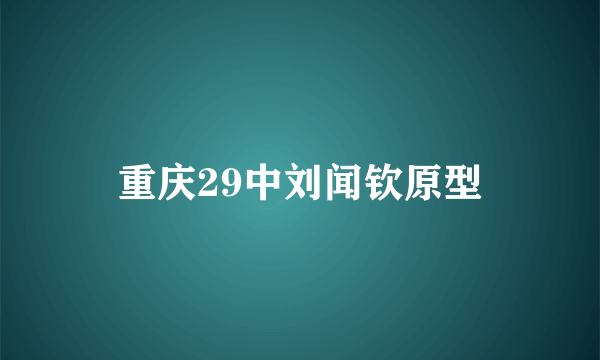 重庆29中刘闻钦原型