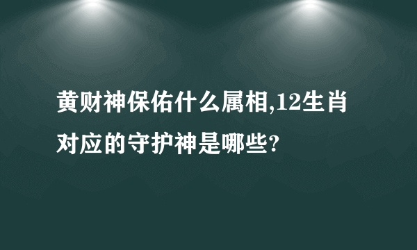 黄财神保佑什么属相,12生肖对应的守护神是哪些?