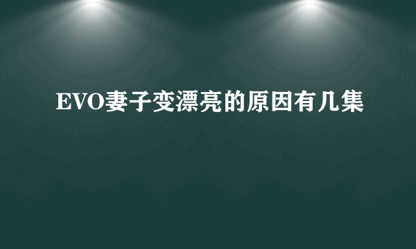 EVO妻子变漂亮的原因有几集