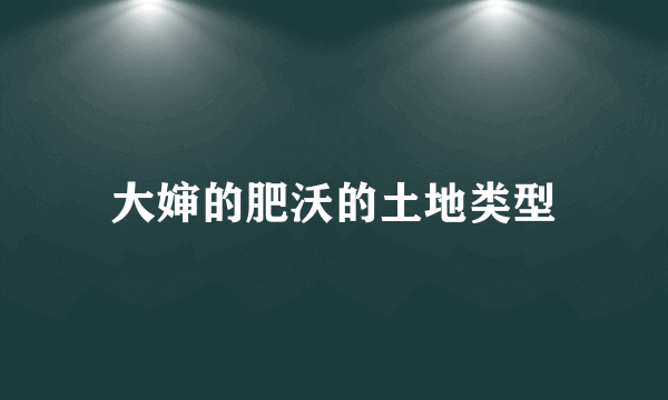 大婶的肥沃的土地类型
