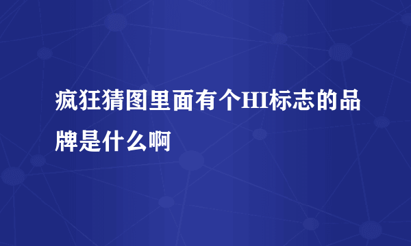 疯狂猜图里面有个HI标志的品牌是什么啊