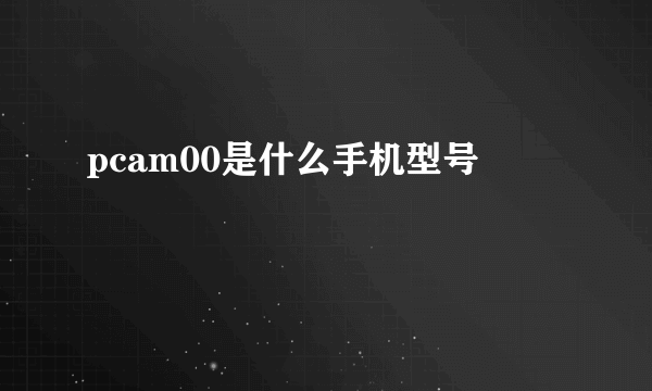 pcam00是什么手机型号