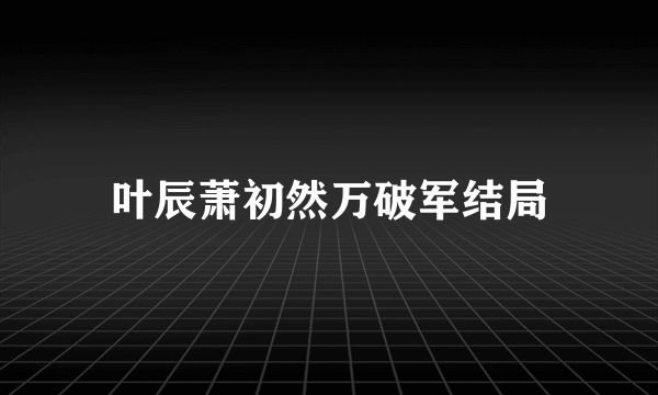 叶辰萧初然万破军结局