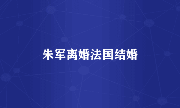 朱军离婚法国结婚