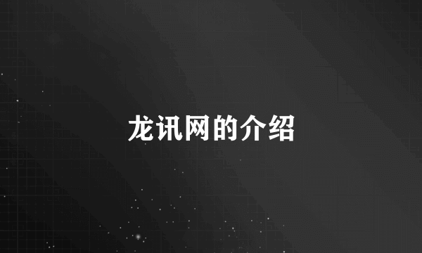 龙讯网的介绍