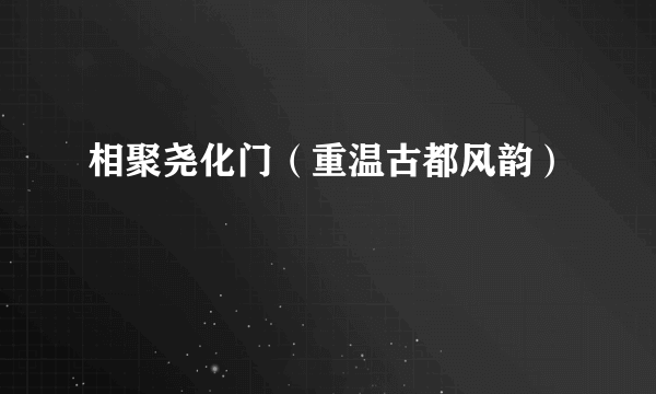 相聚尧化门（重温古都风韵）