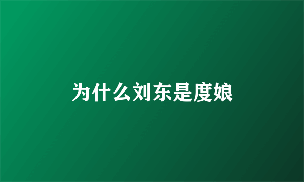 为什么刘东是度娘