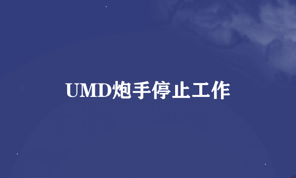 UMD炮手停止工作