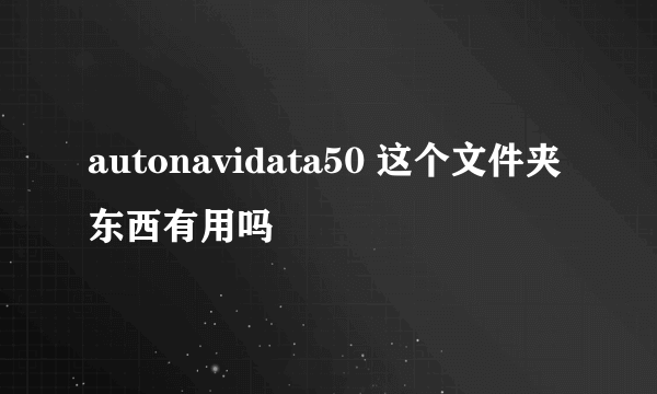 autonavidata50 这个文件夹 东西有用吗