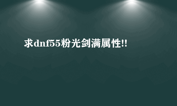 求dnf55粉光剑满属性!!