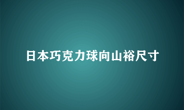 日本巧克力球向山裕尺寸