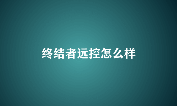 终结者远控怎么样