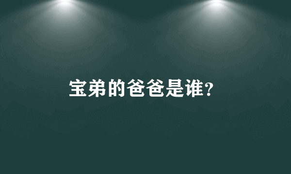 宝弟的爸爸是谁？