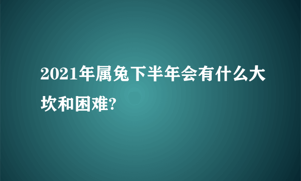 2021年属兔下半年会有什么大坎和困难?